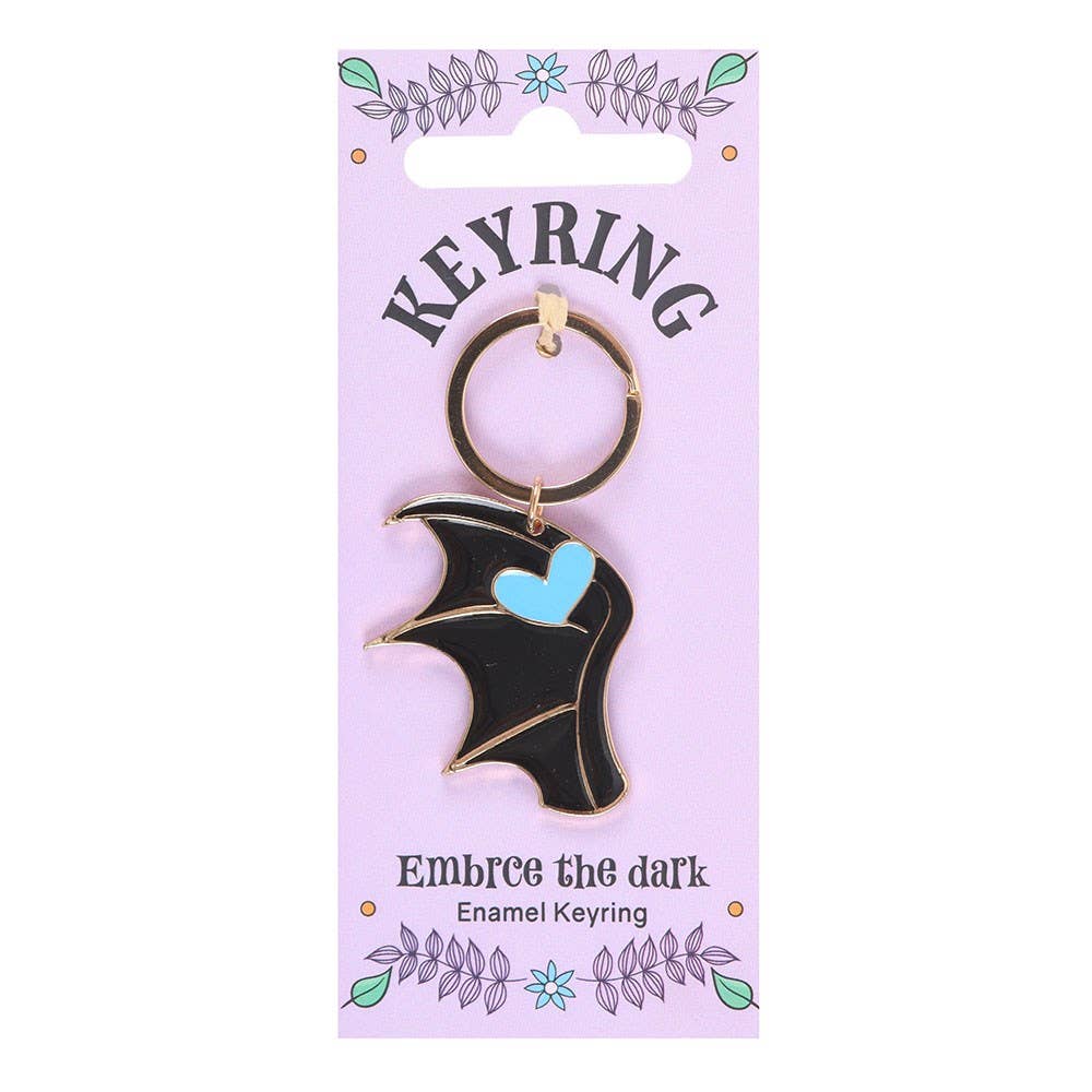 Porte-Clés Aile de Chauve-Souris « Embrace the Dark » – Cute & Creepy