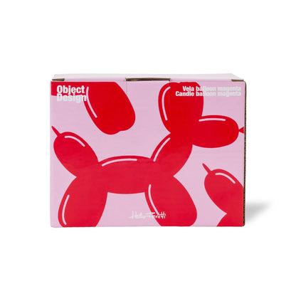 Magenta Balloon Dog Candle