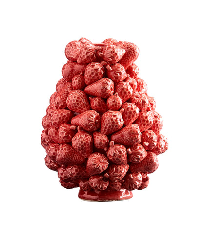 Vase Fraise, Rouge Grès, 20 x 20 x 25 cm