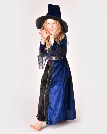 Robe de sorcière et chapeau 116 cl 5-6 ans