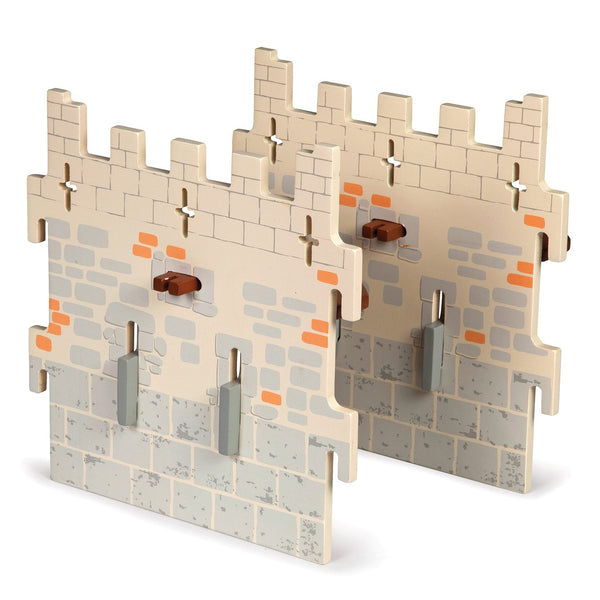 Set 5 château du Maître des armes (2 murs intermédiaires) Papo - personnage médiéval