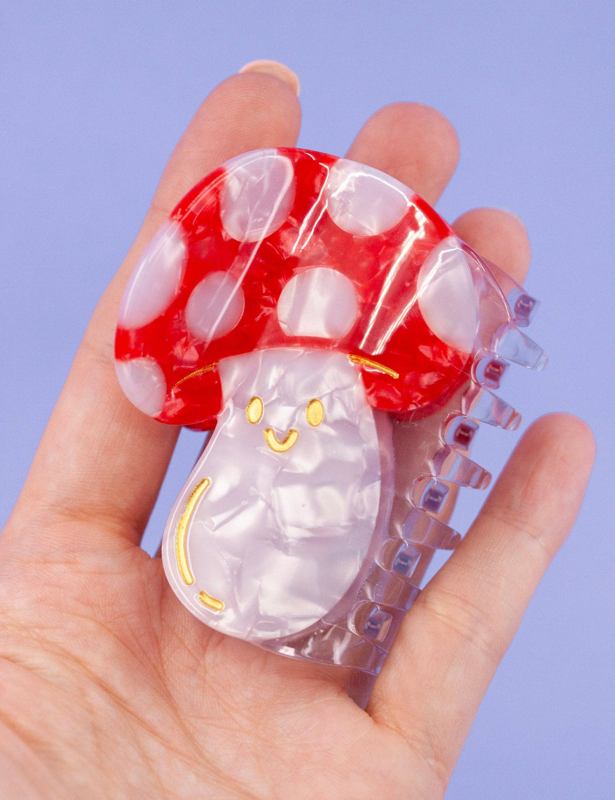 Fermaglio per capelli a forma di fungo kawaii