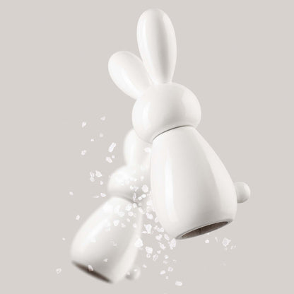 Moulin à épices Lapin "Benny" en hêtre laqué blanc brillant