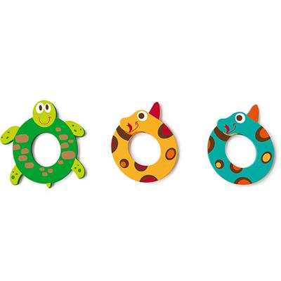 Scratch Lettre en Bois: LETTRE 'O', 3 modèles ass., 3 autocollants adhésifs inclus, sur carte