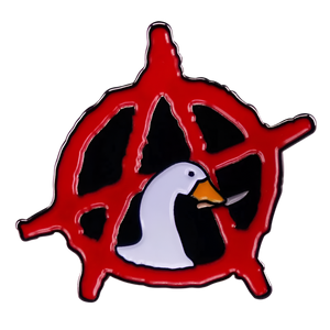Pin's Ente Blanc Anarchiste