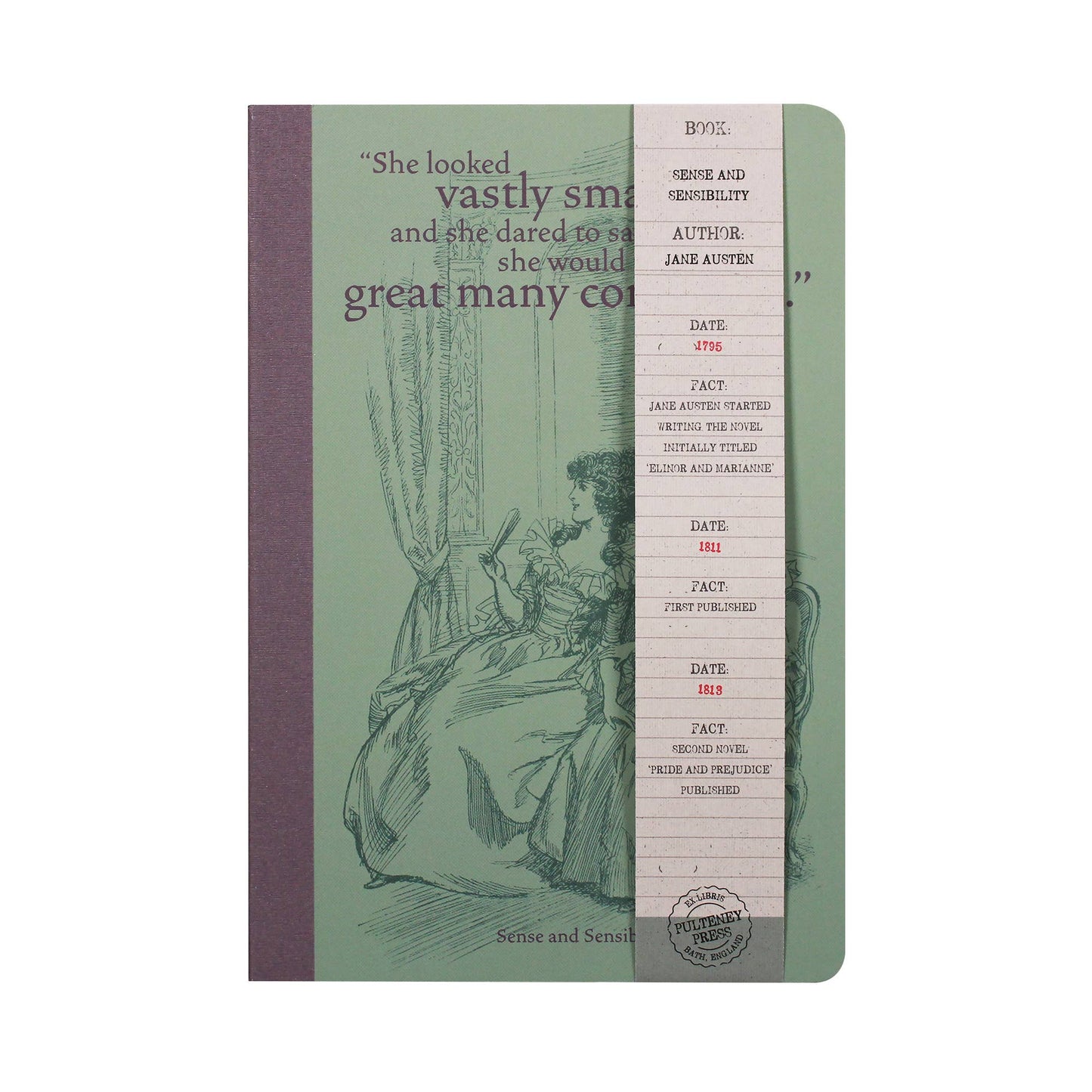 Caderno A5 (capa mole) - Pulteney Press (Jane Austen)