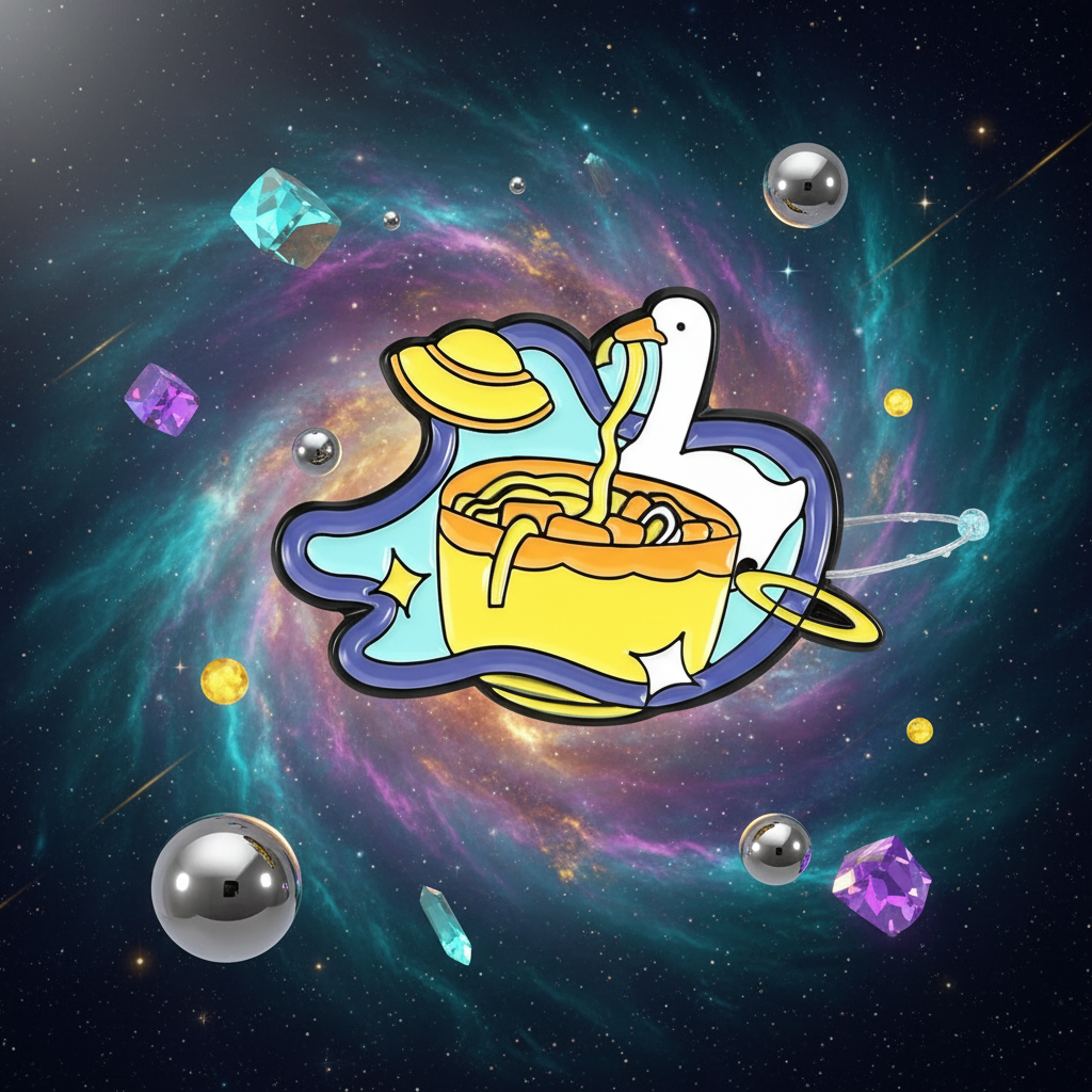Spilla White Duck "Space Noodle"