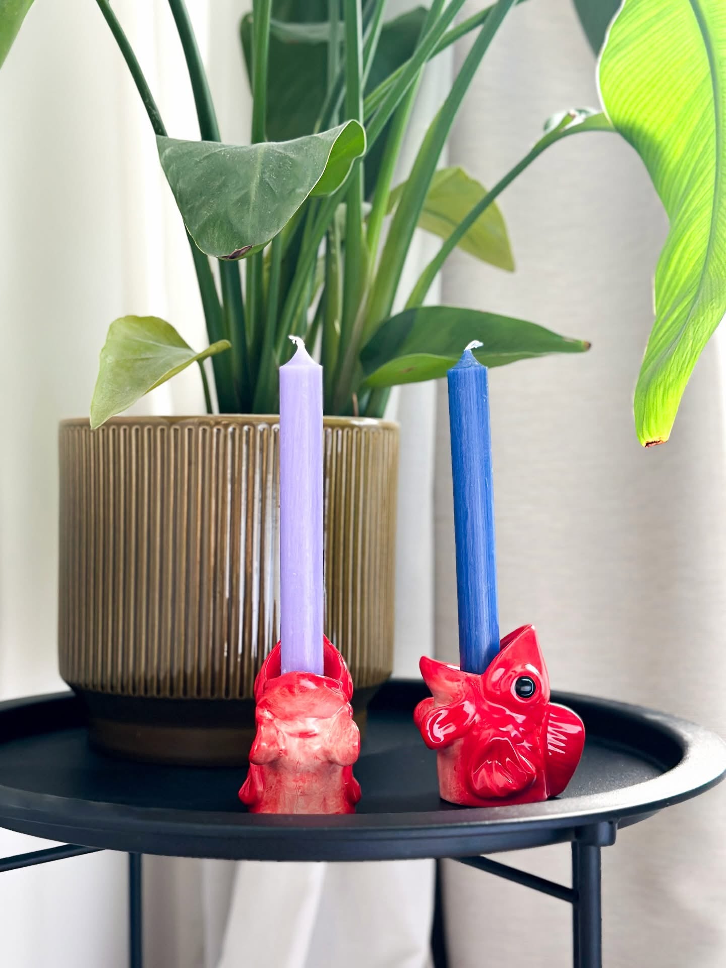 Bougeoirs Poissons Rouges