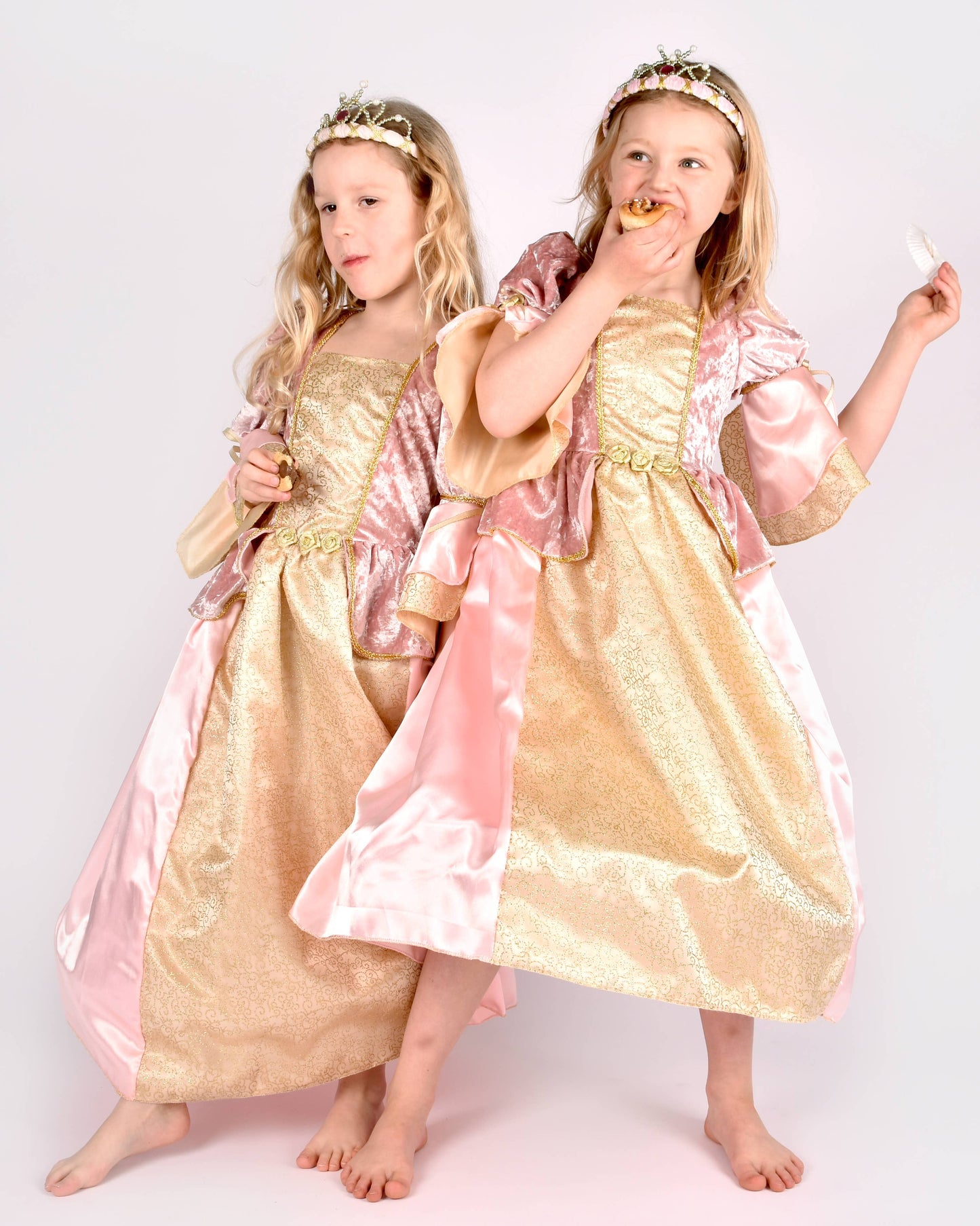 Robe de princesse royale rose grande taille 122-128 cm 6-8 ans
