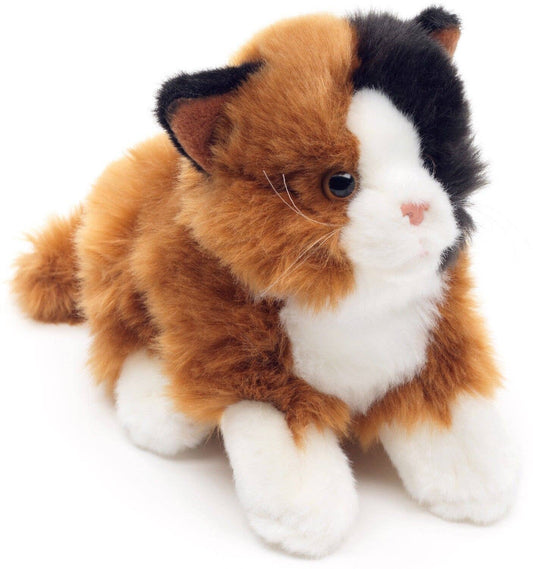寝そべり猫ぬいぐるみ（三毛）