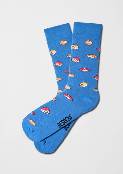BeJapan Sushi - Chaussettes 100 % coton biologique: Azul / 41/46