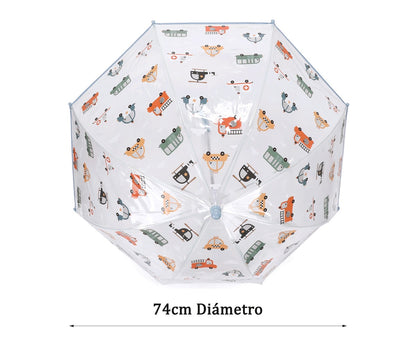 Paraguas transparente para coches