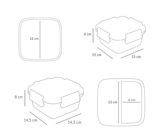 Grande Boîte à Déjeuner Nature Géométrique