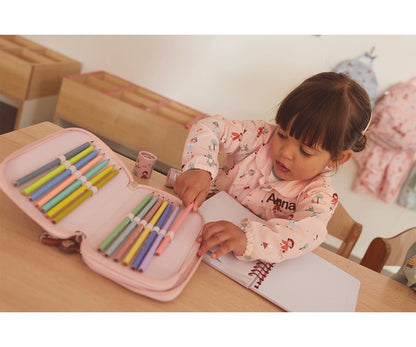 Trousse à Crayons Double Nature Géométrique