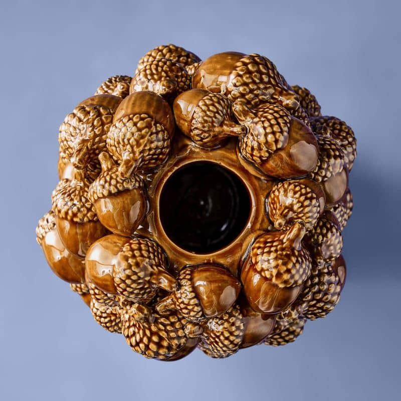 Vase Glands, Grès Marron, 19 x 19 x 27 cm
