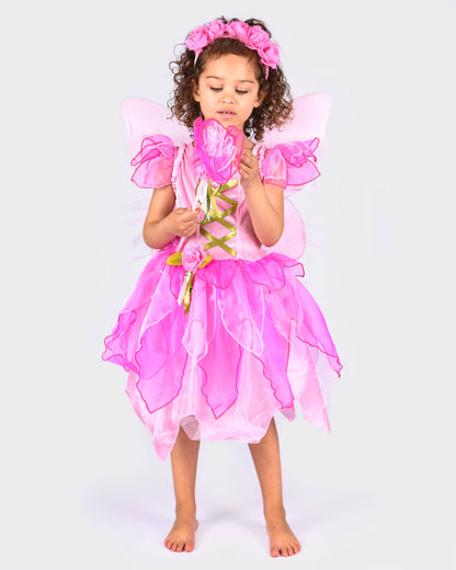 Fairy dress with wings+tiara+wand 122-128 cm 6-8 years