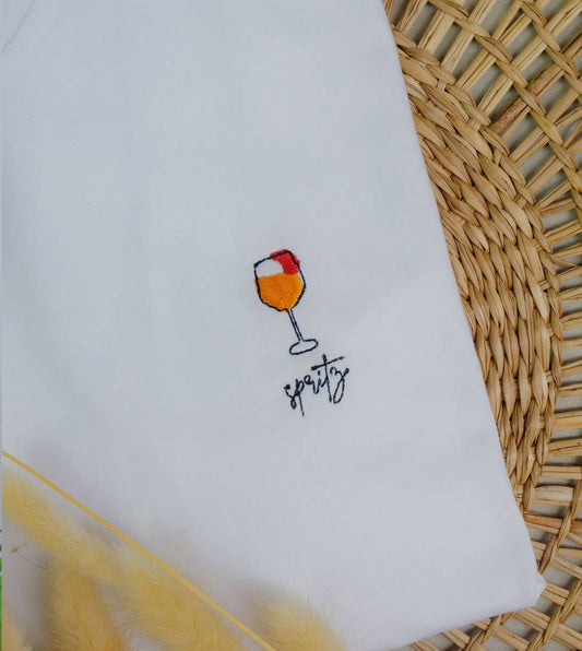 t shirt brode cocktail spritz juste un t shirt