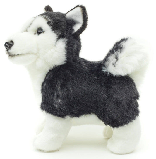 Peluche Chiot husky noir debout