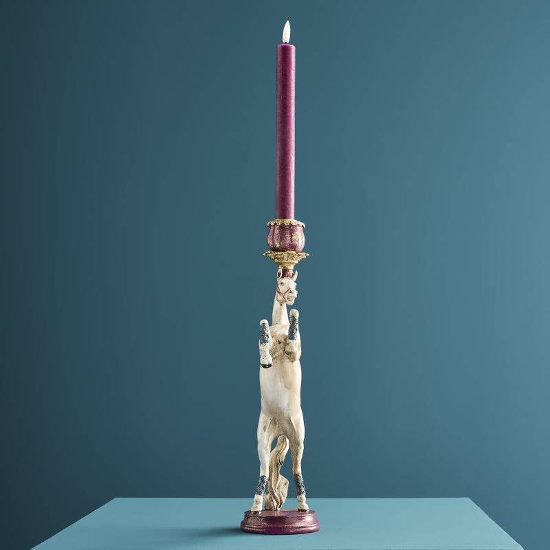 White Circus Horse Chandelier