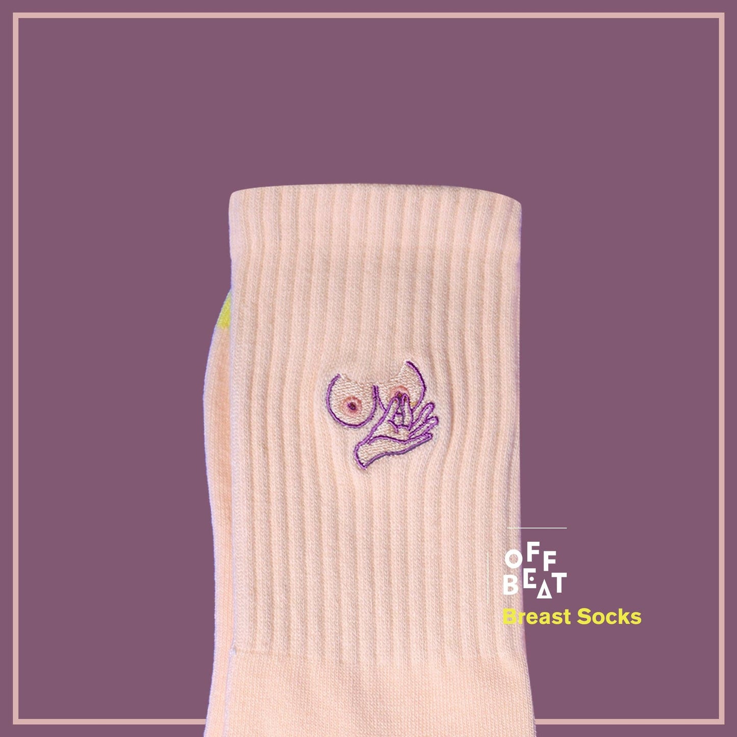 Chaussettes brodées Seins