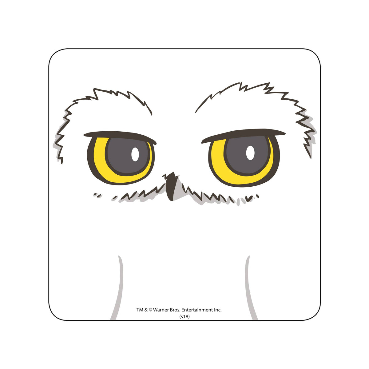 Sous-Verre Harry Potter - Hedwige