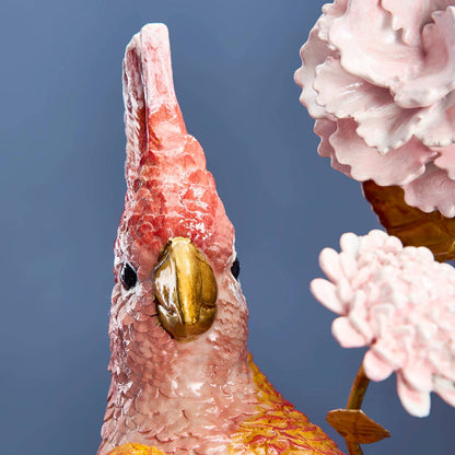 Chandelier Perroquet Orange/Or 39,5 x 12 x 59 cm