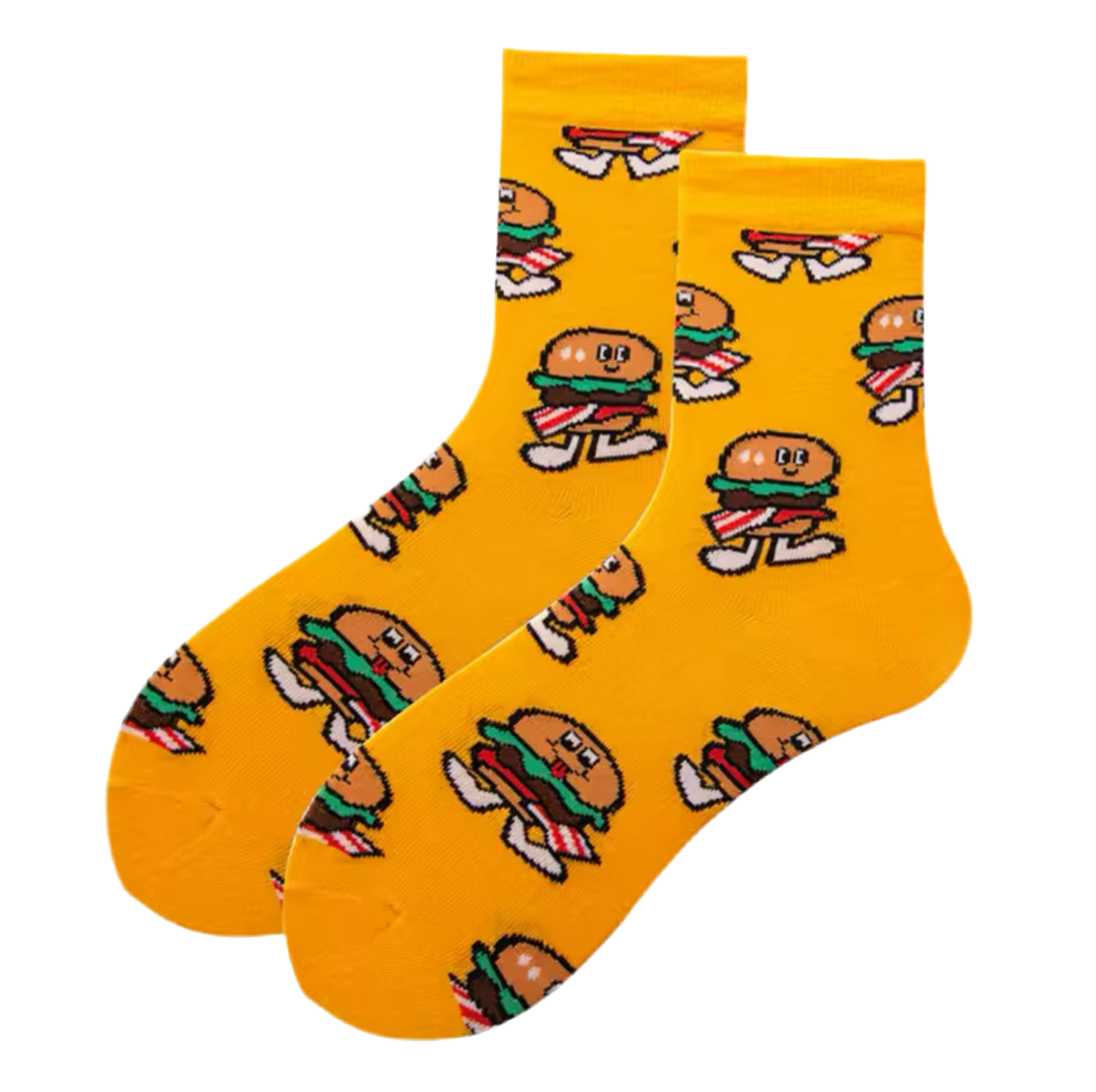 Calcetines de hamburguesa feliz