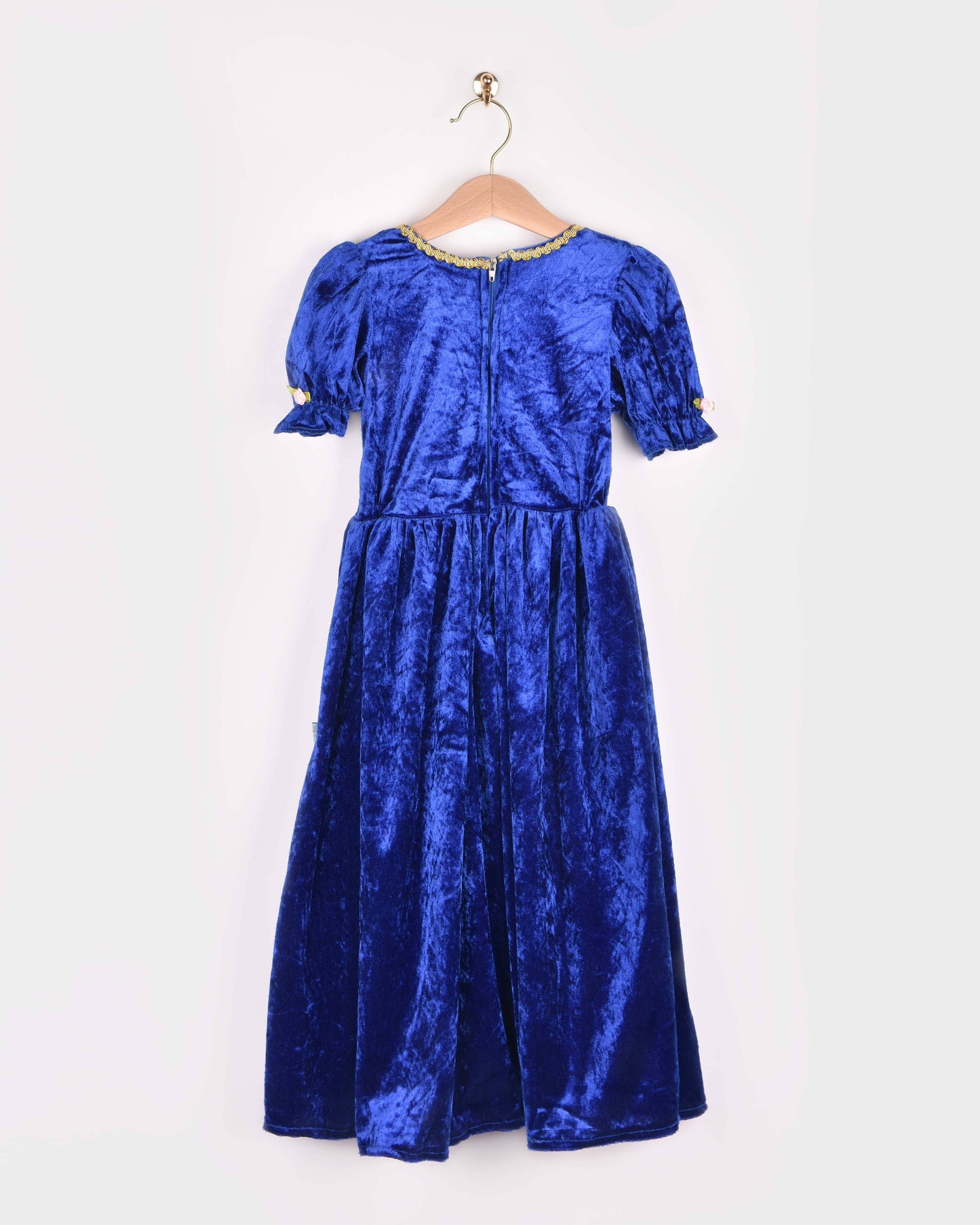 Blue velvet princess dress for 2-4 years (size 98-104)