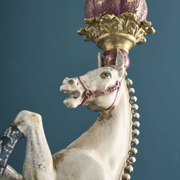 Chandelier Cheval de Cirque Blanc