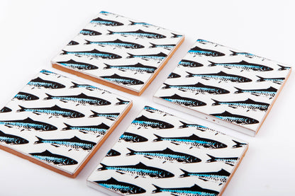 Sous-verres en céramique Sardines