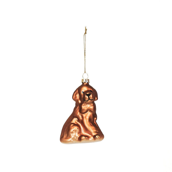Weihnachtskugel mit Golden Retriever