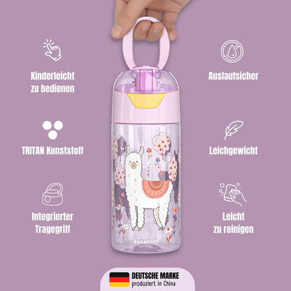 Trinkflasche Kinder, leichte Wasserflasche - Lama