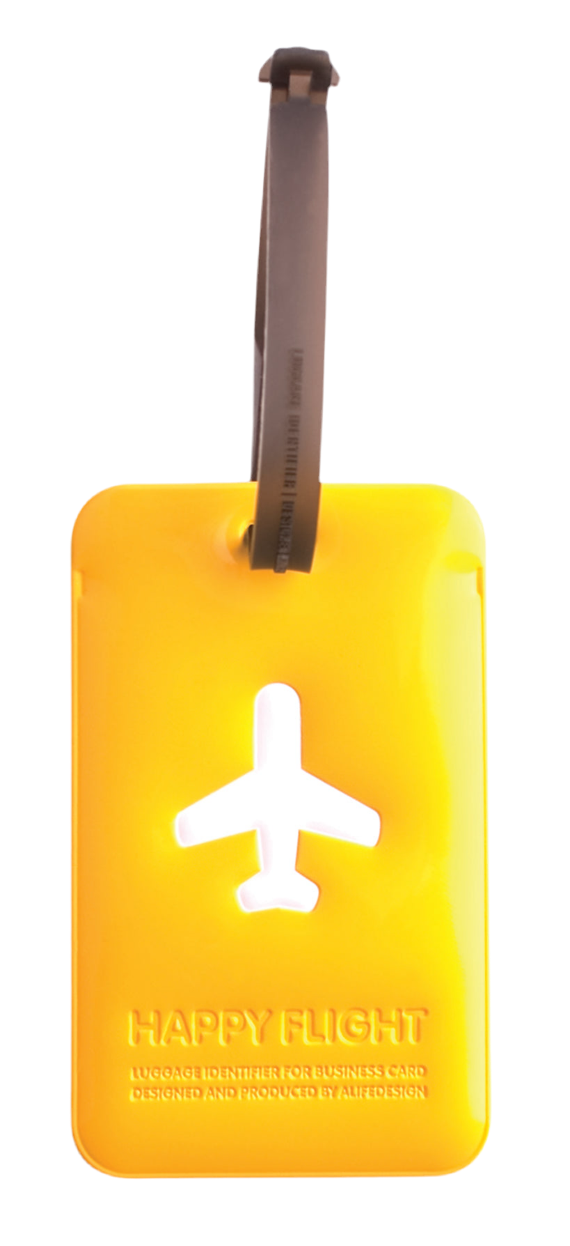 Etiqueta de equipaje rectangular