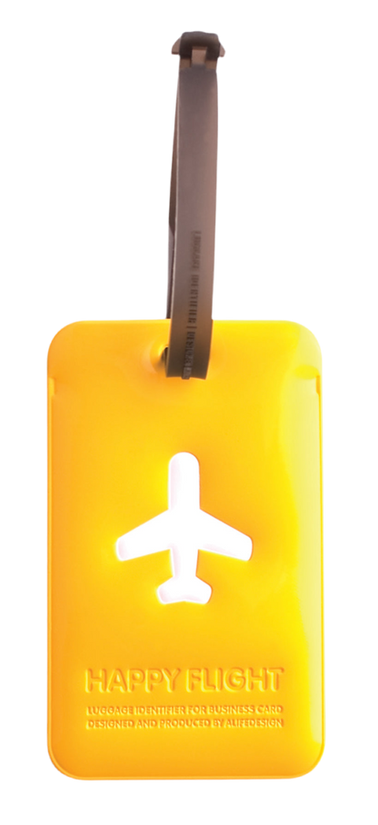 Etiqueta de equipaje rectangular