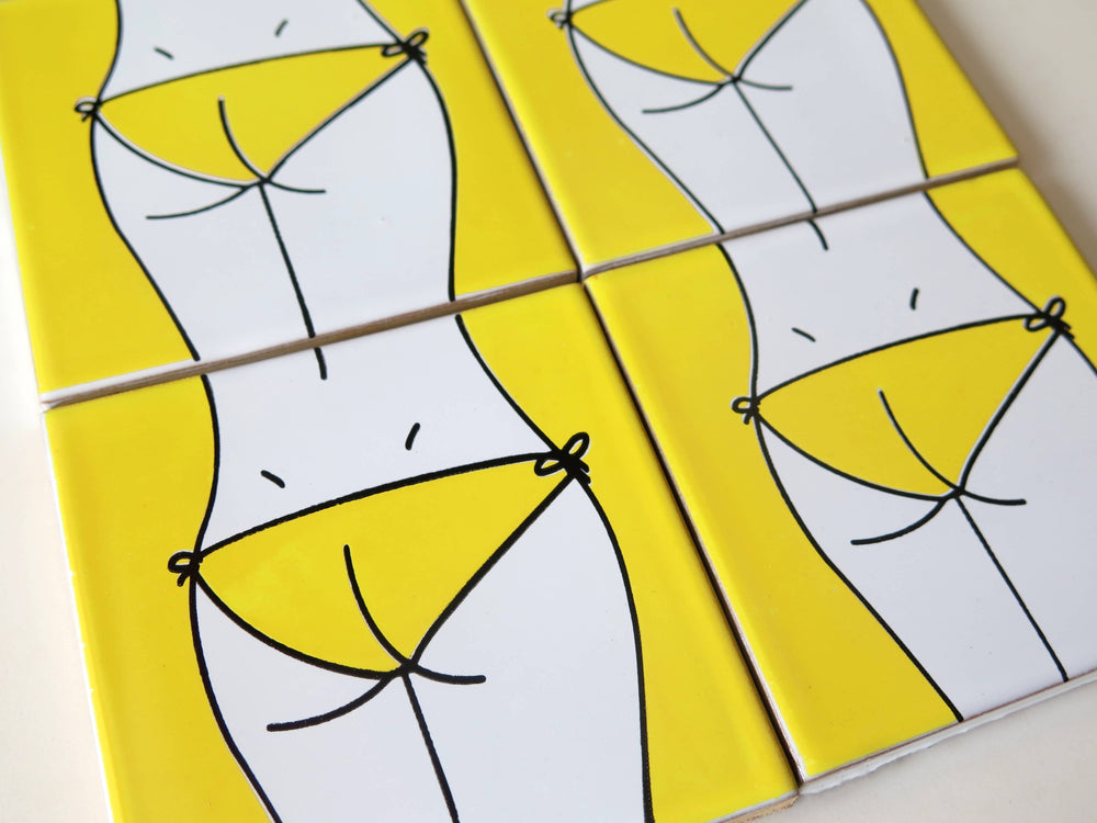 Sottobicchieri in ceramica Bikini Design