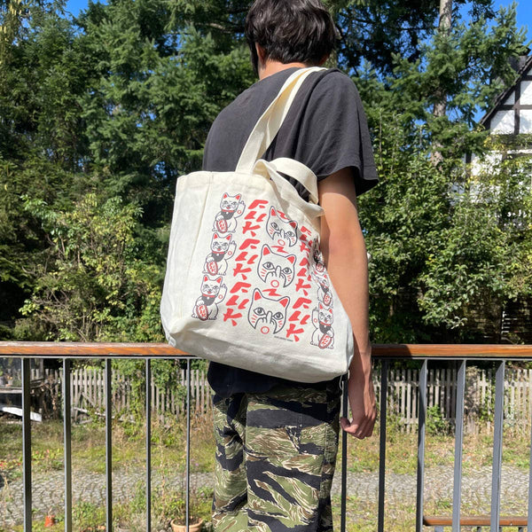 Bolsa de tela "Que te jodan - Maneki Neko"