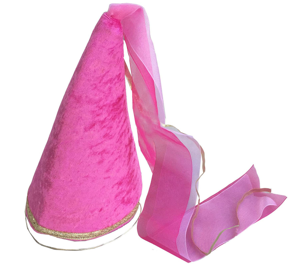 Corona di cono fatato in velluto rosa