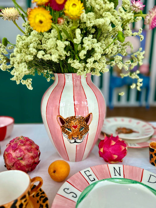 Grand vase léopard