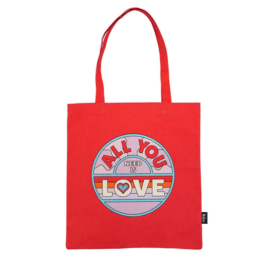 Bolso de compras de algodón reciclado - The Beatles (All You Need is Love)