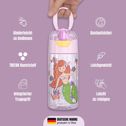 Children's drinking bottle, lightweight water bottle - Mermaid