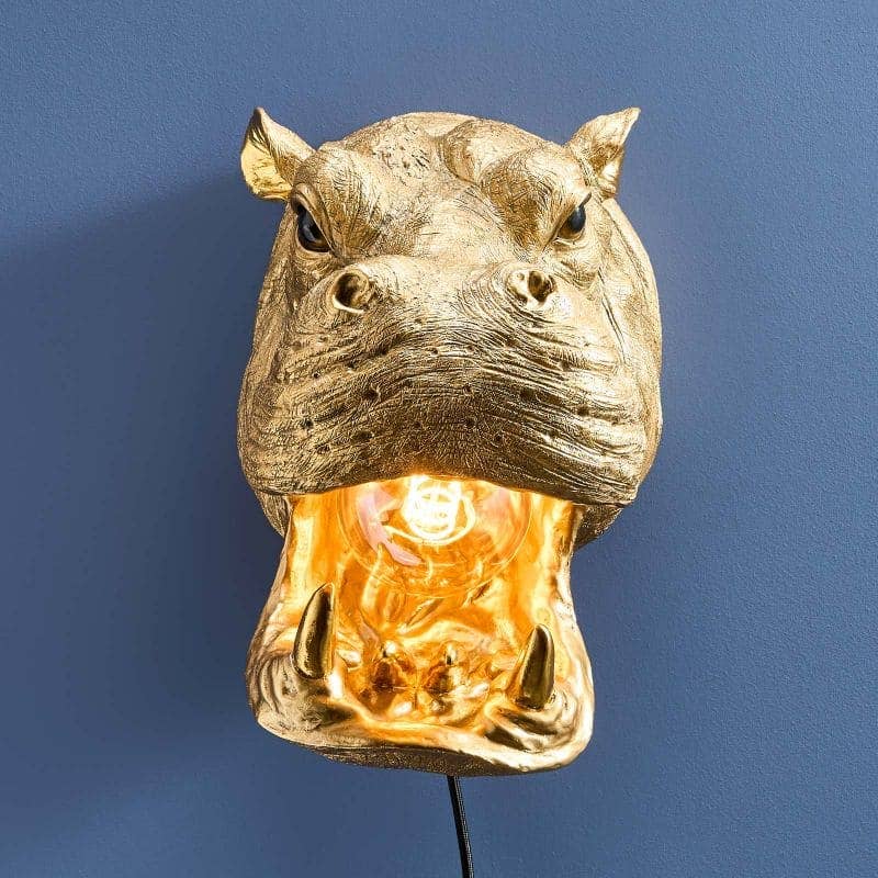 Patty Gold Nijlpaard Wandlamp