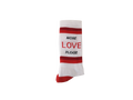 Más calcetines con el mensaje "Love Please"