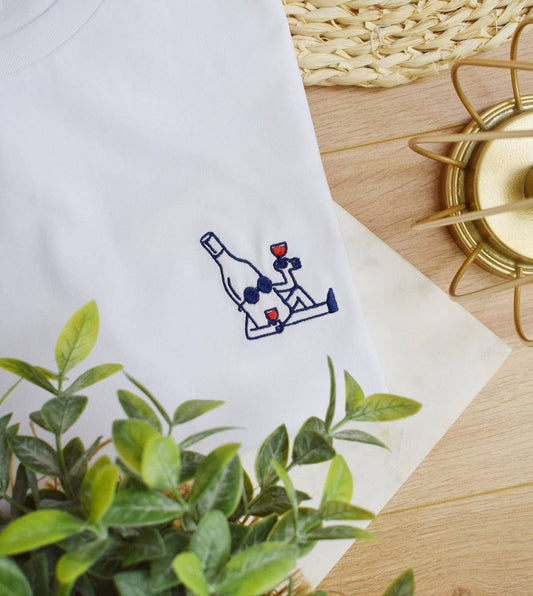 T-shirt brodé - Monsieur Vin