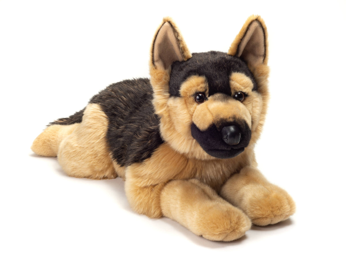 Grande Peluche Berger Allemand Couché – 60 cm