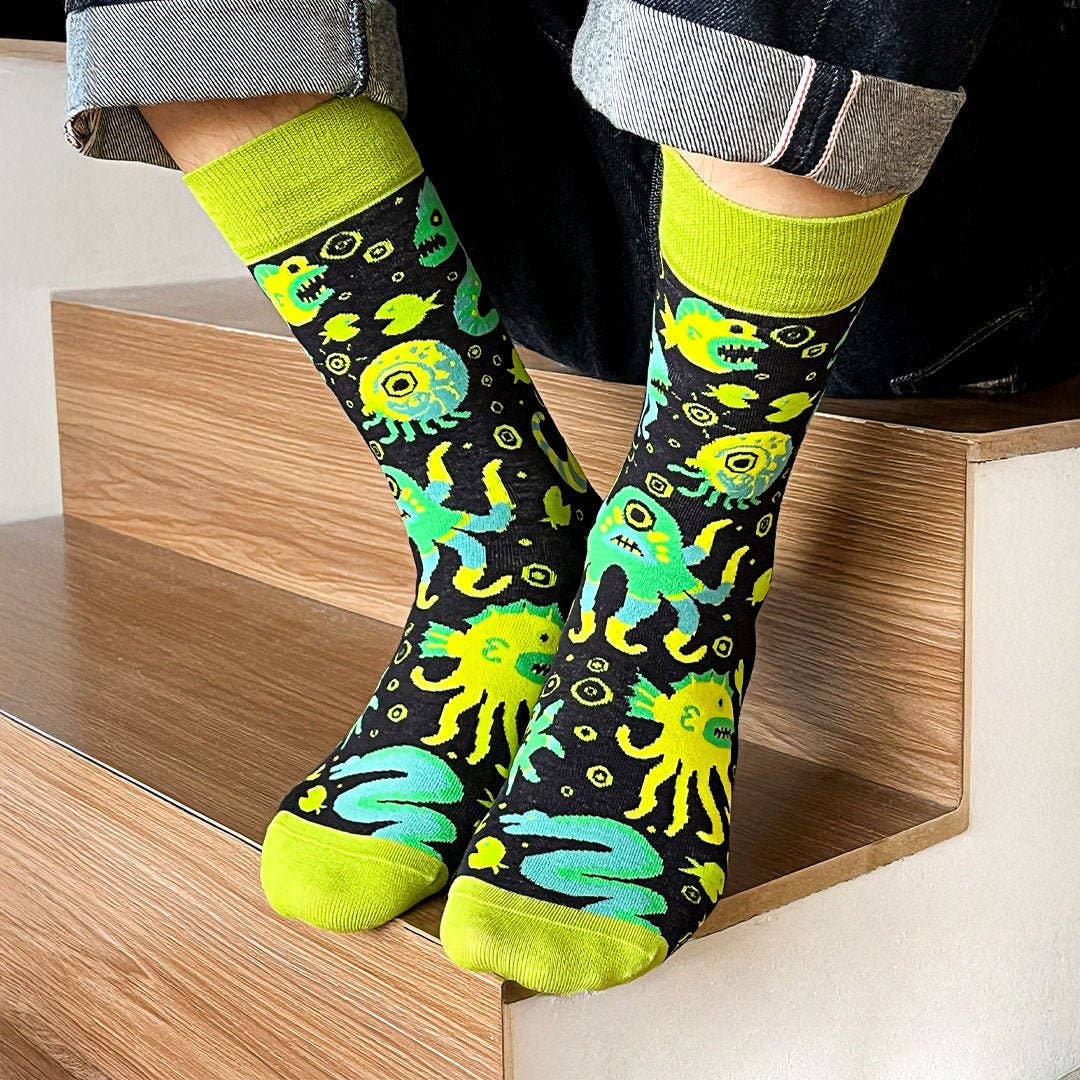 Chaussettes Monstres Marins Verts