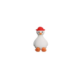 Witte-eendenpin met rode hoed – Canard de Bain