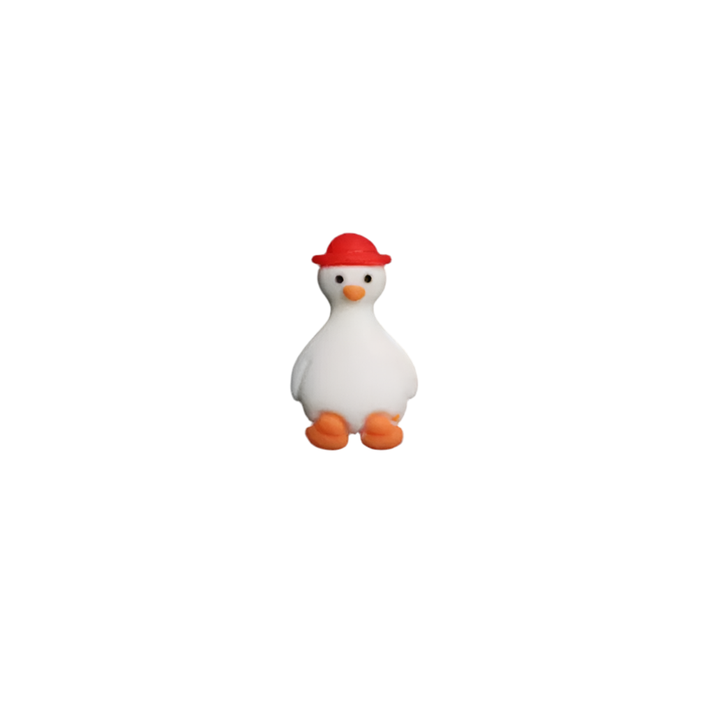 Pin's Canard Blanc Chapeau Rouge