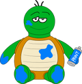 Peluche Sock Puppet Master Graffiti Turtle – 22,9 cm