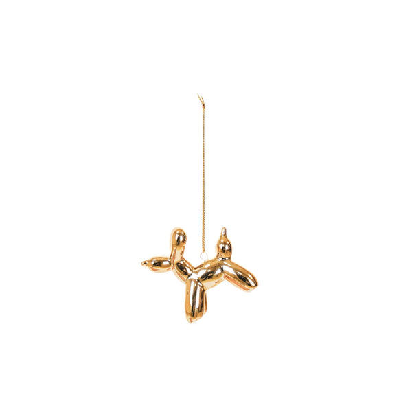 Weihnachtskugel, goldener Hundeballon