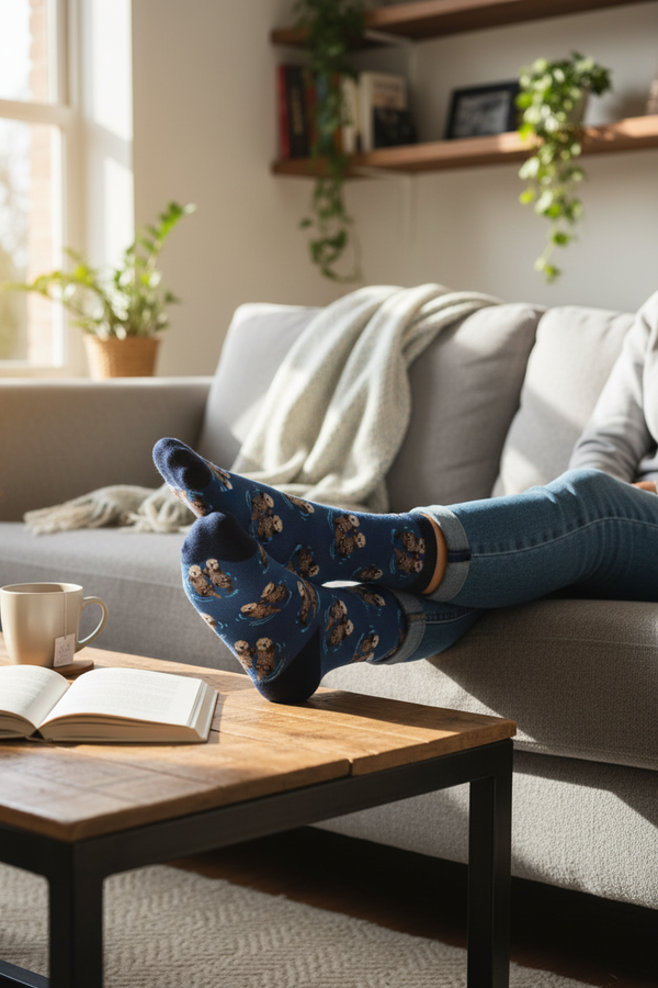 Chaussettes Couple de Loutres